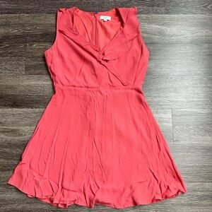 LOFT ruffled wrap style fit and flare dress